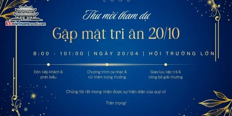 Thông điệp truyền tài của thư mời sự kiện